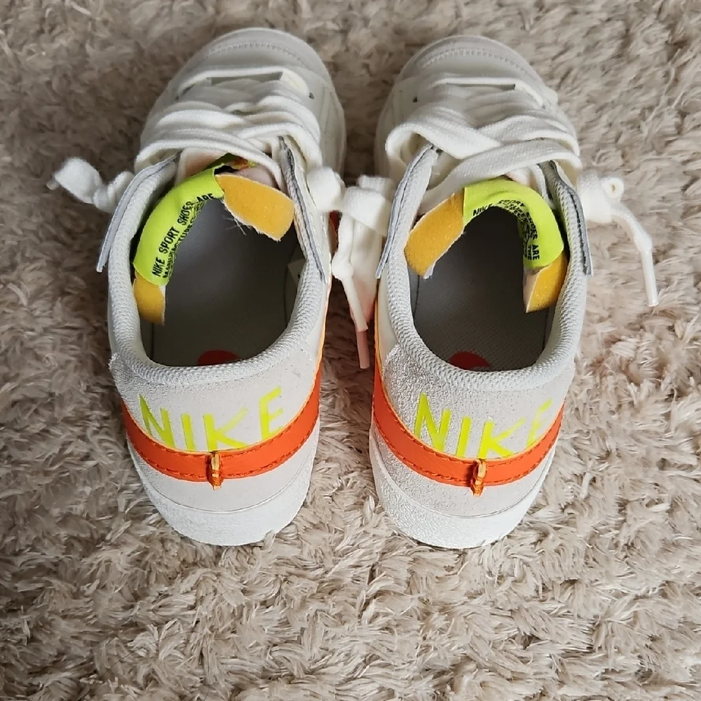 Nike Cream and Orange Blazer Sneakers